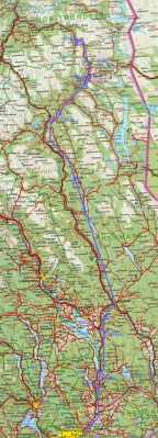 Kart: Reise Oslo-Hessdalen