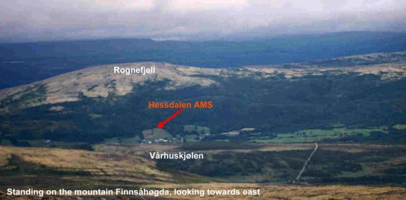 Hessdalen AMS seen from Finnsåhøgda